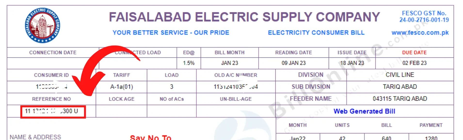 FESCO Bill Online 2023 - Get Duplicate Bill • Billsinfo.pk